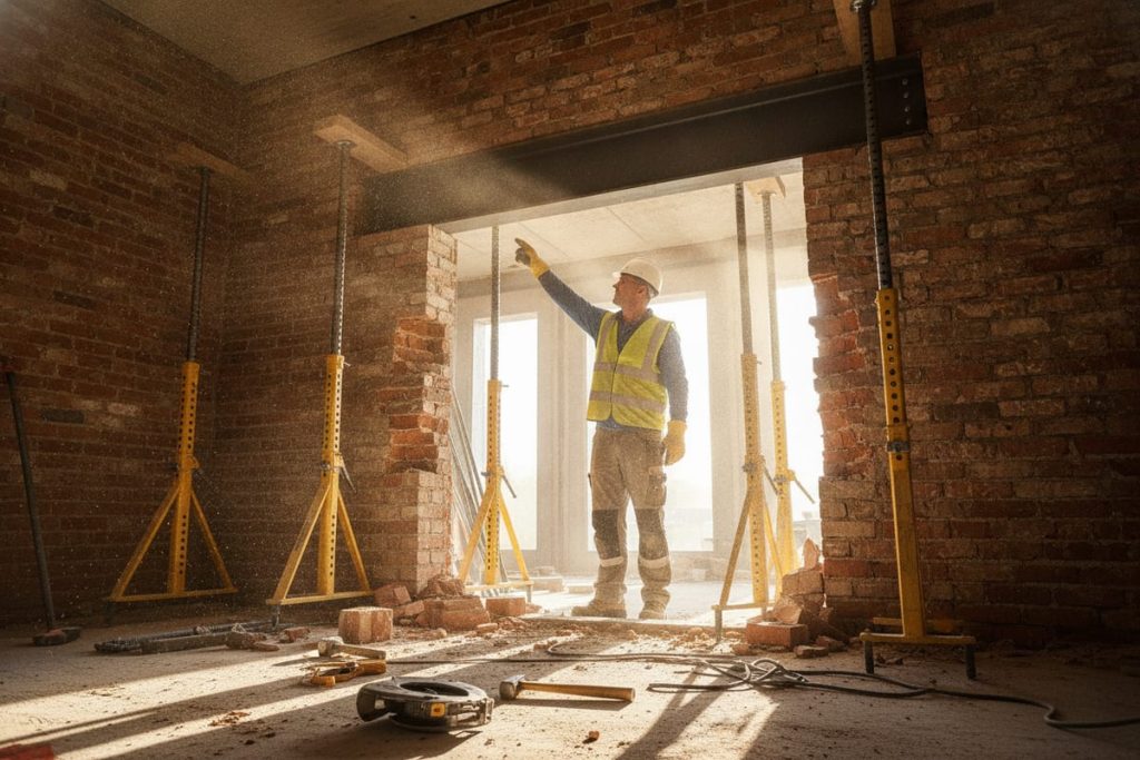 Linteau en IPN : guide complet pour ouvrir un mur porteur