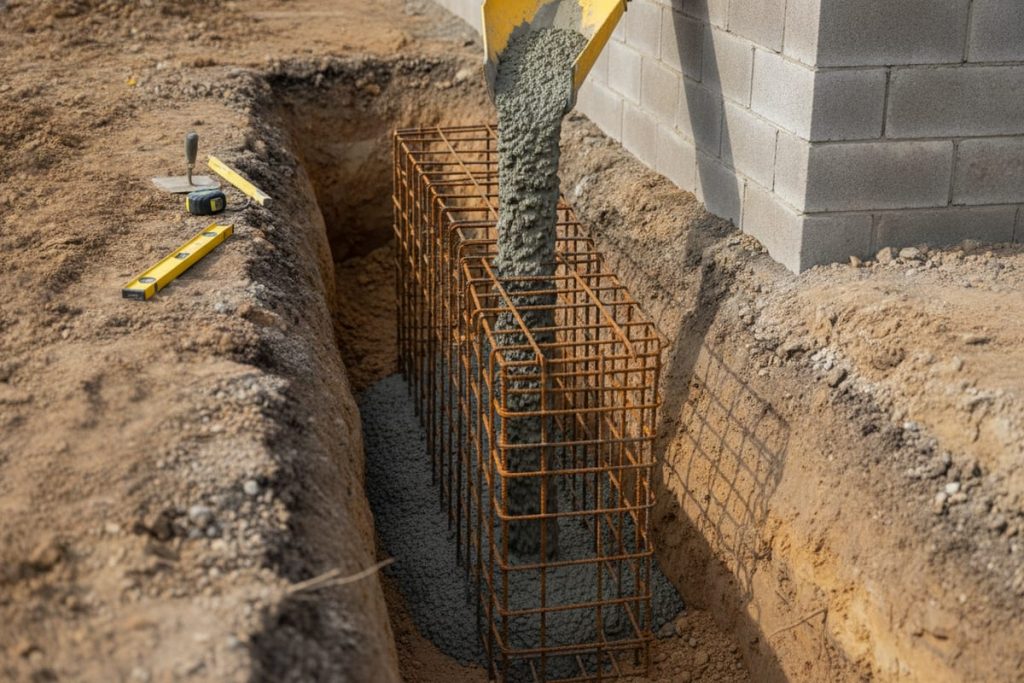Quelle profondeur de fondation pour un mur de clôture (1m80) ?
